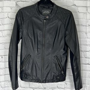 Sebby Collection jacket faux leather motorcycle black size S